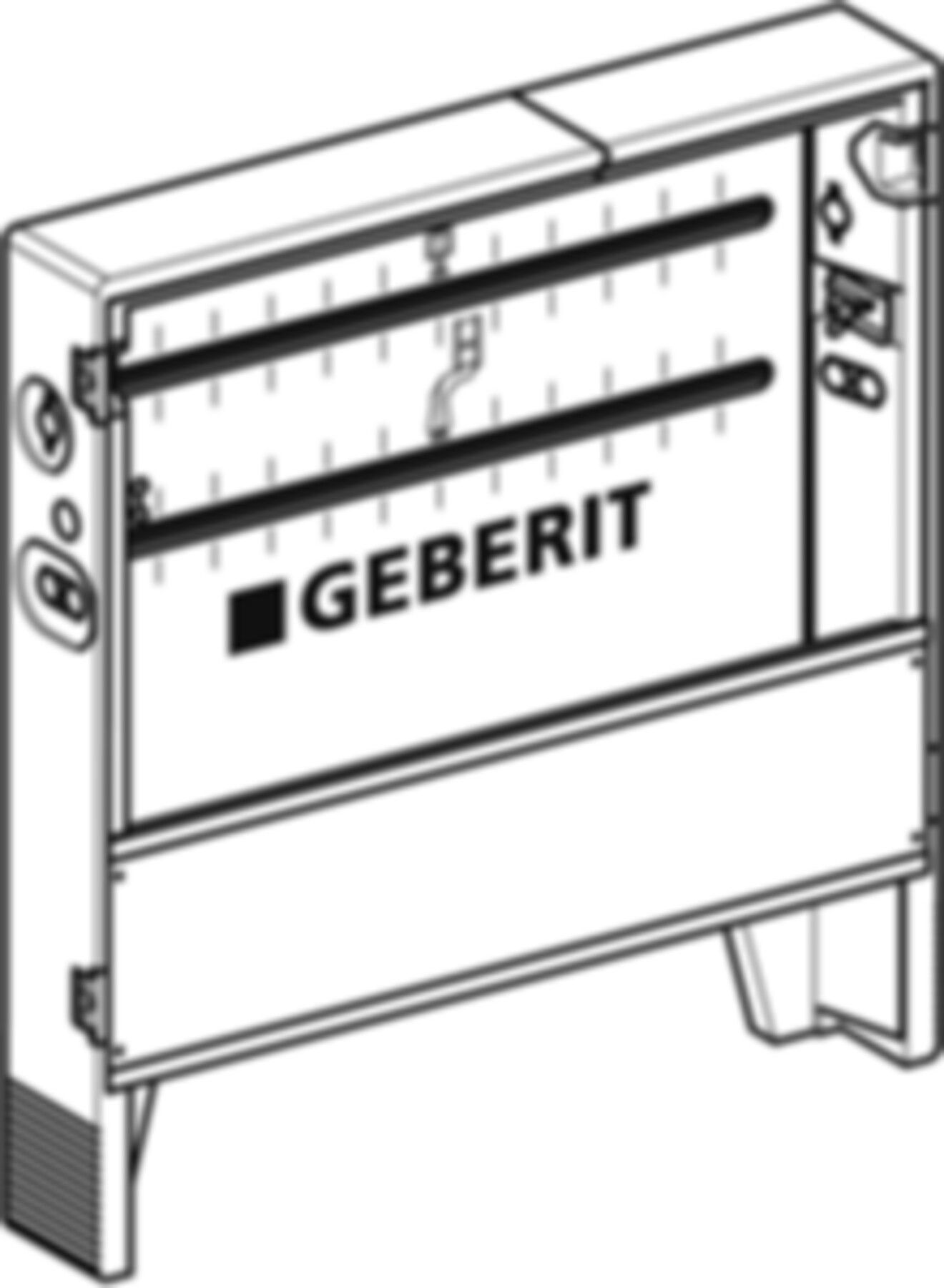 Verteilerschrank B 900 mm H 490mm 650.412.00.2 - Geberit-Push Fit-Formstücke
