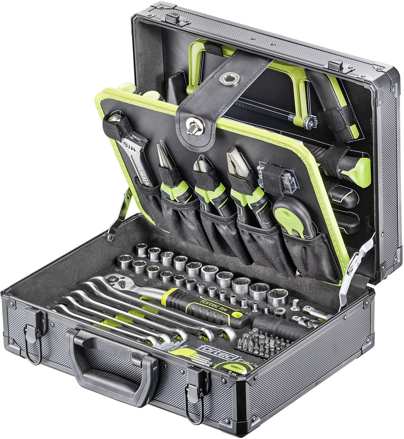 Fortec Alu-Werkzeugkoffer Eco 127-tlg. - Werkzeugkoffer,Sortimentskoffer,Behälter