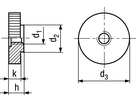 Flache Rändelmuttern fein 6.6 weiss BN5934 M4 - Bossard Schrauben