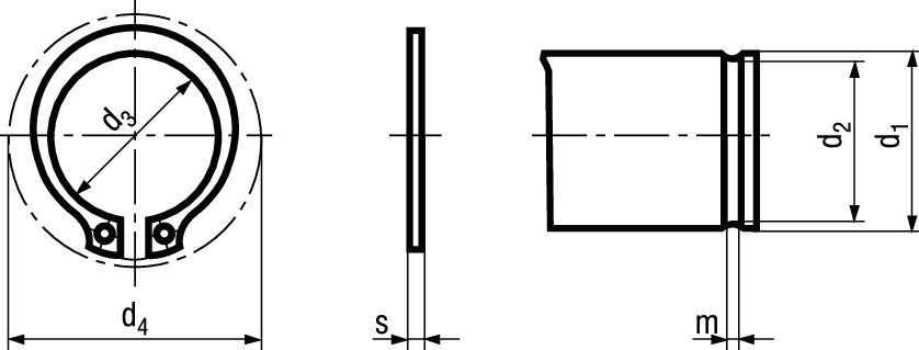 Sich-Ringe f Wellen schwere Ausf St BN821 DIN471 70x4 - Bossard Schrauben