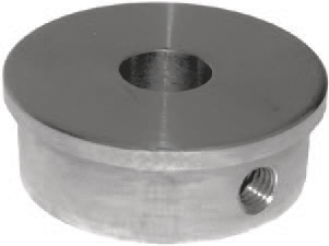 Rohrkappe Vollmaterial gerade mit Fase 0.5 mm und Quergewinde M6