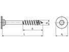 Korpusschrauben SPAX® I-6rd St vni BN20938 4 x 34 / 16 (T20) - Bossard Spanplattenschrauben SPAX