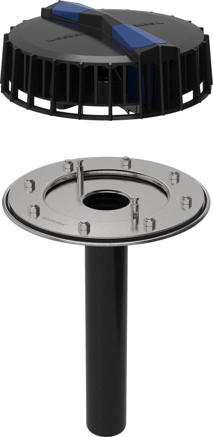 Pluvia Dachwassereinlauf 56mm mit Flansch, für Rinnen 359.112.00.1 - Geberit-Dachentwässerung