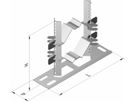 Pipex-Einlegerohrschellen H=400 10-140 mm Universal auf Grundplatte geschweisst schwarz - Samvaz-Rohrschellen