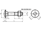 Flachrundschr mit 6-kt Mu St vzb BN248 DIN603MU M8x30 - Bossard Schrauben