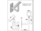 Geschw Wandkonsole eck vert bewegl vers HI. 42.4/ 12 mm links geschl. 1.4301 - INOXTECH-Handlauf-/Geländer-System