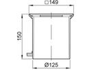 Aufsatzstück PE 149 x 149 mm DN 70/80 ohne Rost (140x140 mm) 5141.43.00 - ACO Passavant Entwässerungstechnik