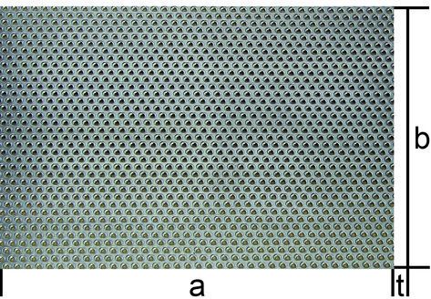 1.4571, quadrat., gerade 1250/2500/1.0 mm C8.0 U11.0 - Rostfreie Lochbleche, V4A