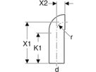 Bogen 90° mit engem Radius 367.876.16.1 d 110mm - Geberit-PE-Formstücke