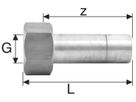Übergang mit Einsteckende, mit IG d 35 mm - 1/2" 9823.3507 - SudoFIT-Formstücke