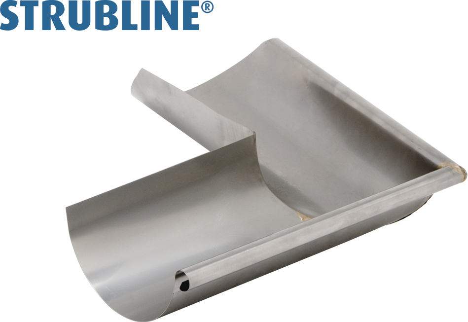 Gehrschildwinkel links 250 mm 145 "Strubline" - MattpluS Spenglereihalbfabrikate