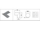Eck-Auflageblech breite Ausführung HI. 48.3 mm S235JR - INOXTECH-Handlauf-/Geländer-System