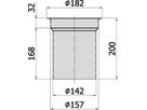 Verlängerung Gully 157 V2A H= 200 mm m/Halterand verstellbar 42-180 416399 - ACO Passavant Entwässerungstechnik