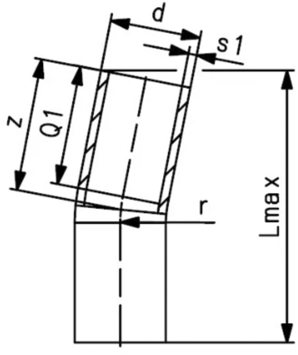 Bogen 30° nahtlos PE100 S5 PN 16 d 110mm 753 061 014 - PE100 Stutzenformstücke langschenklig