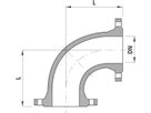 Flanschen-Bogen 90° PN 10 8530 DN 200 - Hawle Flanschformstücke