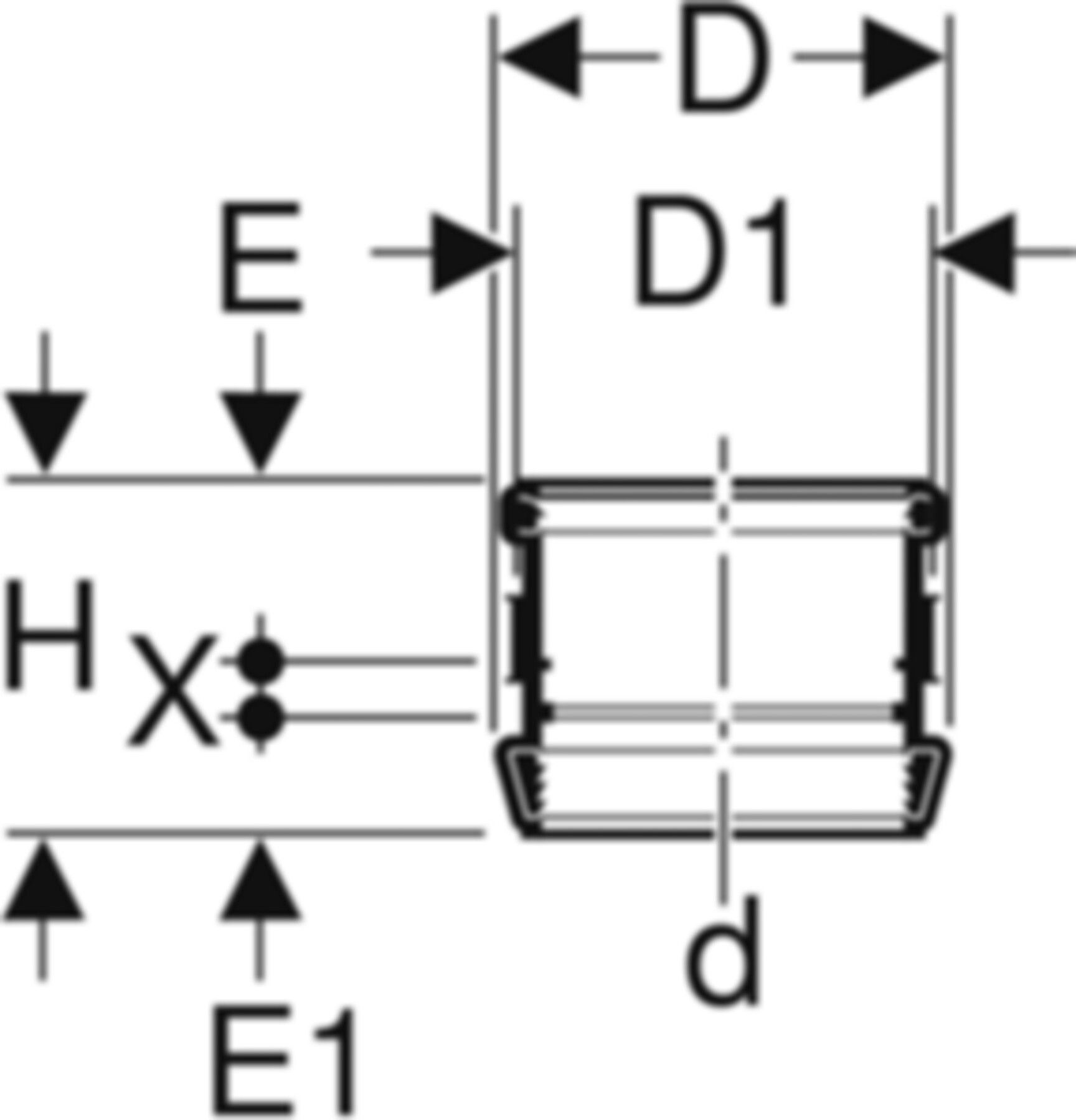 Dehnmuffe d 63mm 306.002.14.1 - Geberit-PE-Silent-Formstücke
