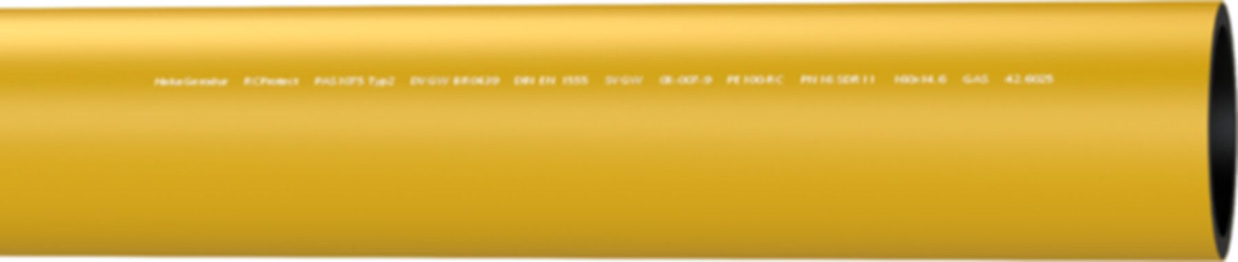 Druckrohre Gas, 90/10 PE100-RC/S-8/SDR 17 HakaGerodur RCprotect