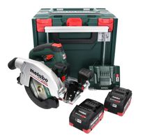 Akku-Handkreissäge KS 18 LTX 66 BL 18V, 2x 8.0 Ah , 66mm , Ø165x20mm in metaBOX - Metabo Elektrowerkzeuge
