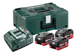 Basis-Set LiHD 5.5Ah 18V LiHD, 3 x 5.5Ah +Ladegerät in metaBOX - Metabo Maschinenzubehör