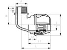 Übergangswinkel 90° mit Aussengewinde d 20mm - 3/4" 158 400 048 - GF iJoint-Klemmverbinder