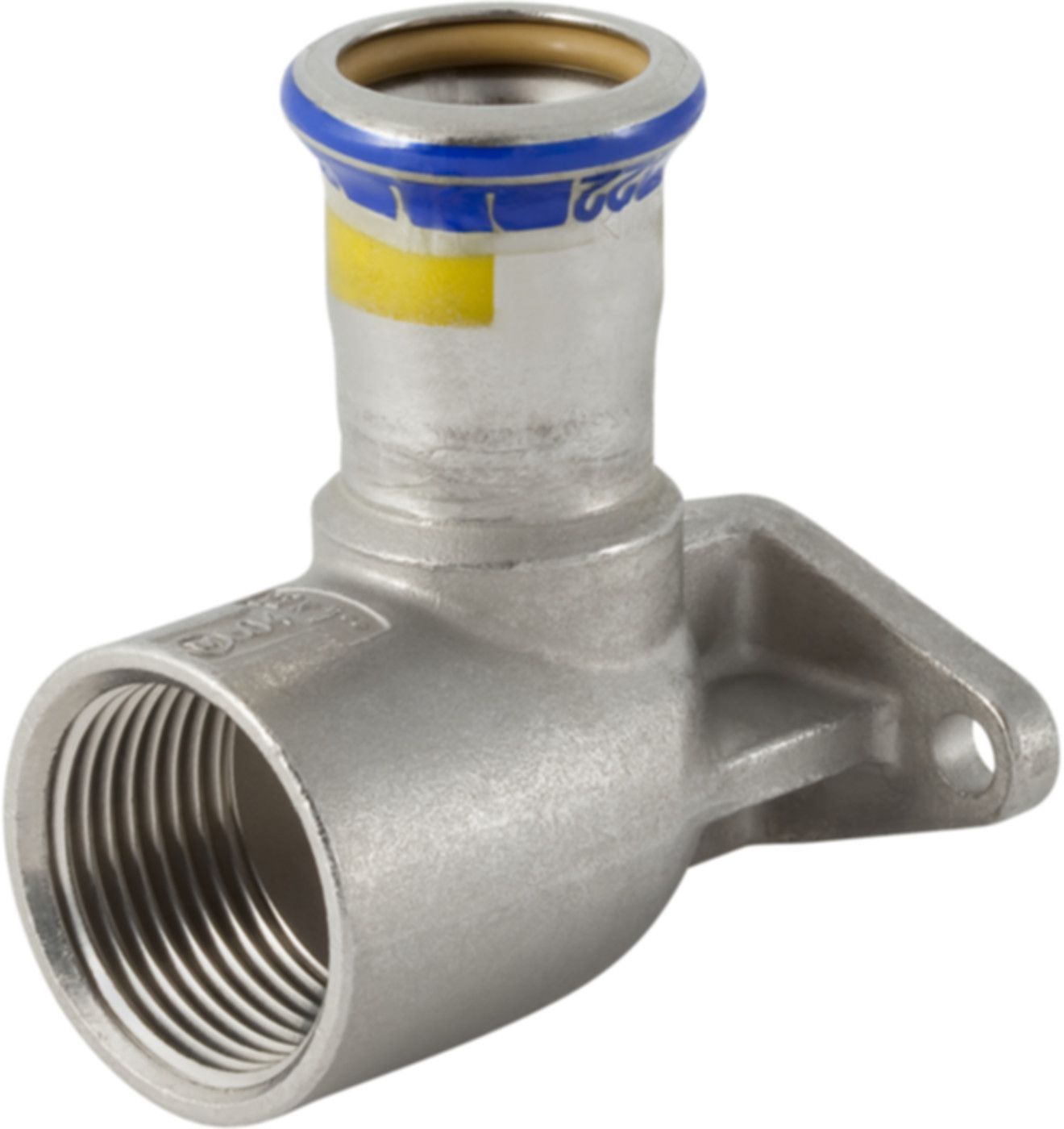 Anschlusswinkel 90° m/IG 22 x 1" 91099 für Einrohr-/Zweirohrgaszähler - Mapress-Gas-Formstücke