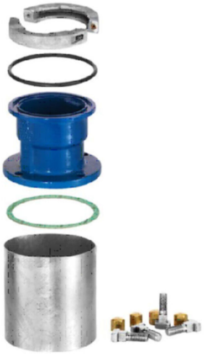 Verbindungsset verzinkt Fig. 5708 Set zur Verbindung eines Oberteils - Von Roll Hydranten