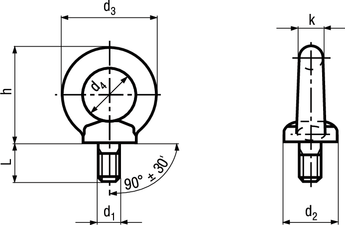 Ringschrauben INOX A4 BN33042 DIN580 M16 - Bossard Schrauben