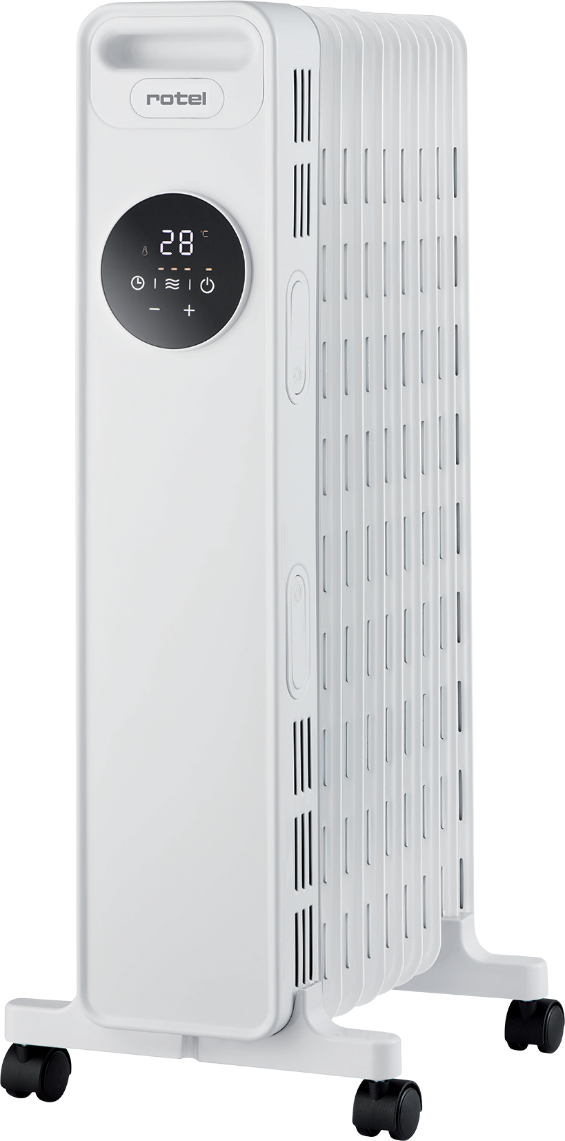 Ölradiator Heater rotel 7307CH bis 20m², 3 Heizstufen zu 800 W, 1200 W und 2000 W - Klima