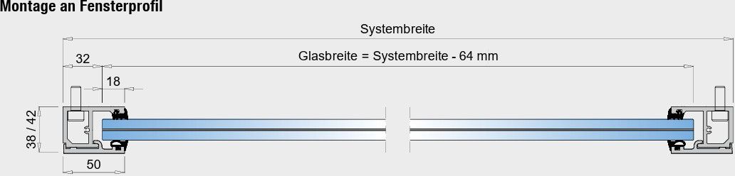 Französisch Geländer an Fensterprofil