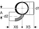 Doppelabzweig 180° versetzt rechts 88.5° d 110/ 90 mm 310.871.14.1 - Geberit-PE-Silent-Formstücke