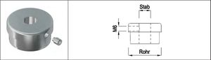 Rohrk Vollmat gerad m. Radius und sichtb Q-geb M6 33.7 mm geschl. 129703 - INOXTECH-Handlauf-/Geländer-System