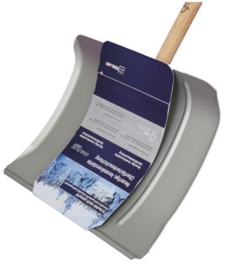 Schneeschieber Alu, Coolflon B= 500mm, Esche/Buche - Bauwerkzeuge