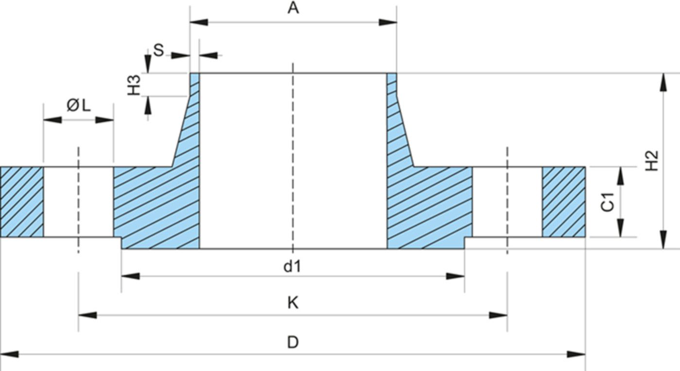 Vorschweissflanschen (VSM 18717) PN 10 NW 350 x 355.6 mm DIN 2632 - Flanschen