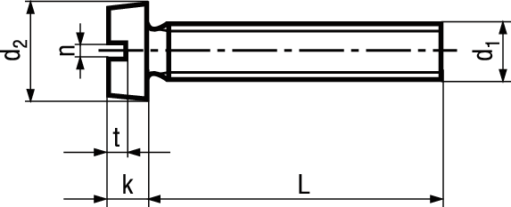 Zyl-Schr mit Schlitz Polyamid 6.6 BN1061 M 2 x 4 - Bossard Schrauben