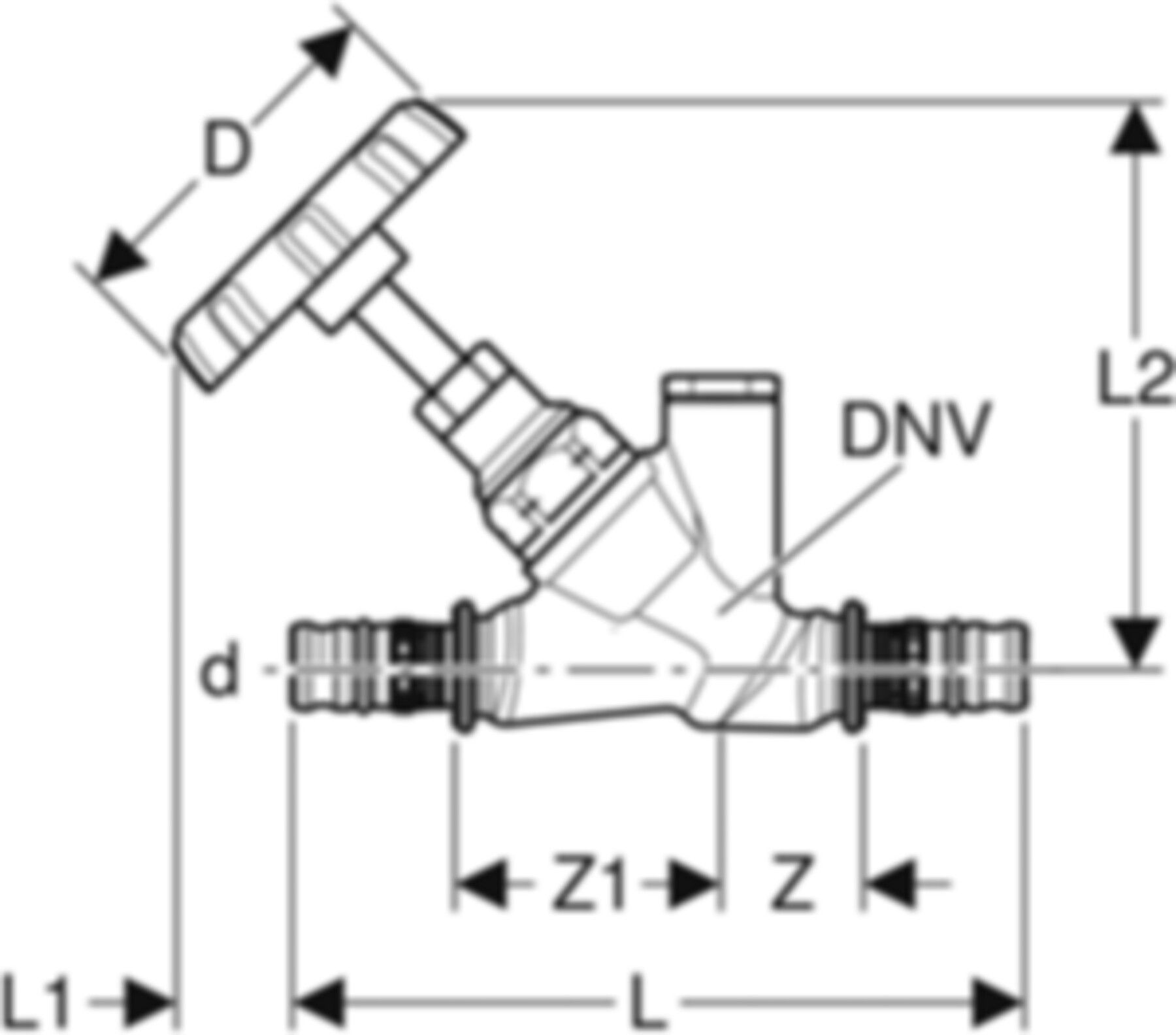 Schrägsitzventil DN15 20mm 602.032.00.1 - Geberit Systemventile / Armaturen