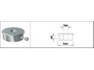 Rohrk Vollmat gerad m. R/ Q-geb M6 Rohr 33.7/ 10 mm geschl. 1.4301 - INOXTECH-Handlauf-/Geländer-System