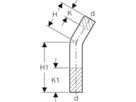 Rohrbogen 30° 15mm 30932 - Mapress-Sanitär-Presssystem-Formstücke