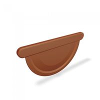 PREFA Rinnenendboden 333 mm Ziegelrot 517014 - PREFA Dachentwässerungssysteme