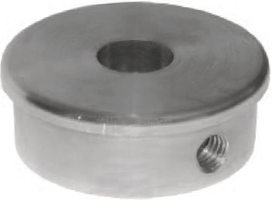 Rohrkappe Vollmaterial gerade mit Radius 2.0 mm und Quergewinde M6