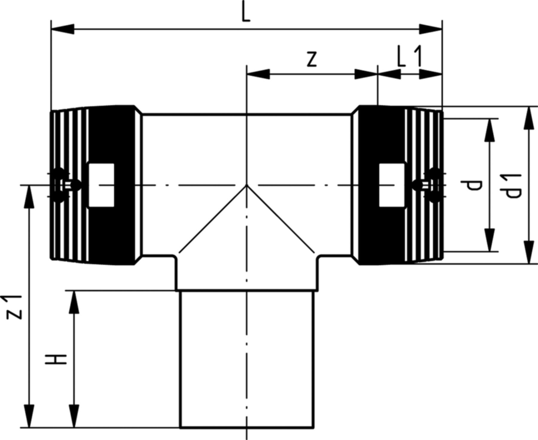 ELGEF Tee PN 16 d 250mm 753 201 821 - ELGEF Plus Elektroschweissfittinge