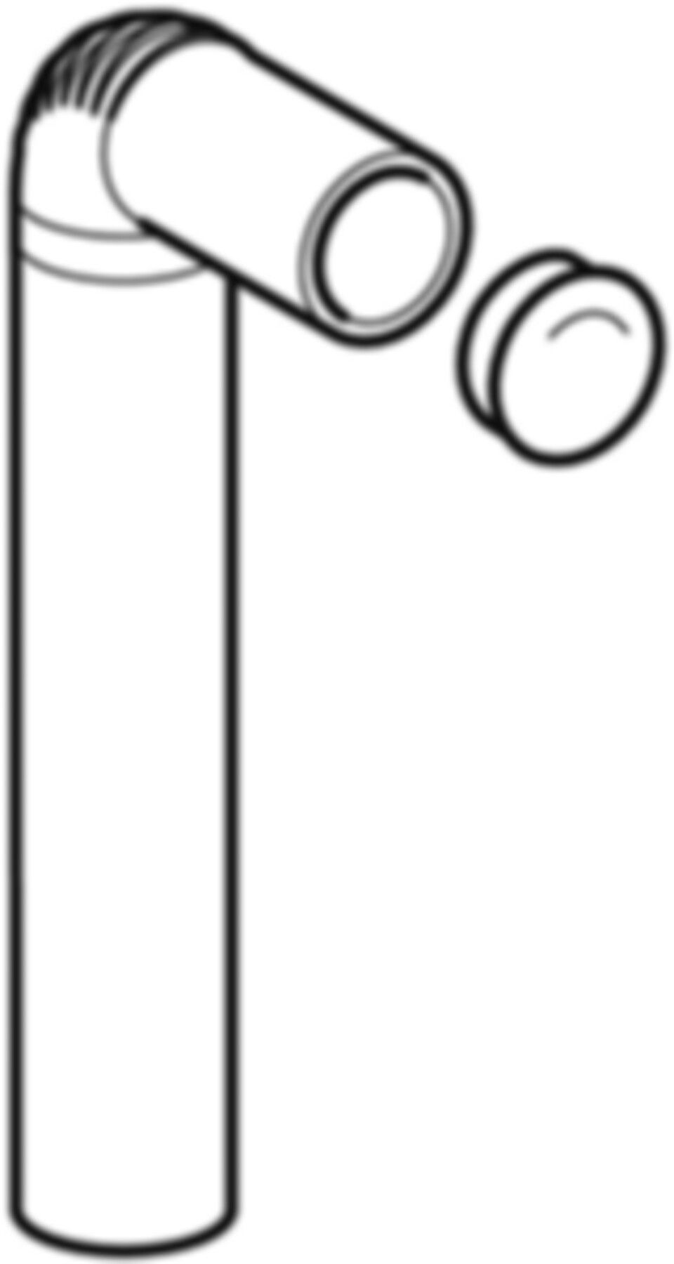 Modul-Anschlussbogen 305.907.14.1 56/46mm für Waschtisch,Urinal,Bidet - Geberit-PE-Silent-Formstücke