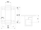 Pfosten-Klemmhalter eckige Form 40x40 mm geschliffen 1.4301 Plattendicke 8 mm - INOXTECH-Handlauf-/Geländer-System
