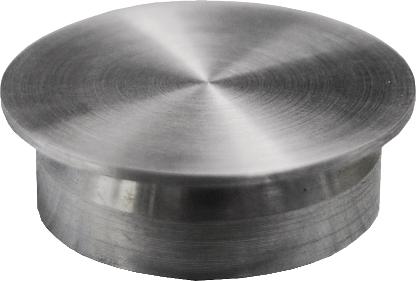 Aluminium Abdeckkappe DN 34.5 mm, zum Einkleben, ENAW-6060 T66 EN12020-1 - INOXTECH-Handlauf-/Geländer-System