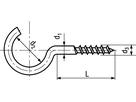 Haken-Holzschr St verz blau BN973 2,8/2,3x10/6 - Bossard Schrauben