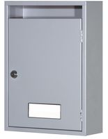 Select Hochformat, BxHxT=250x350x100mm Stahlblech, grau - Briefkasten Huber