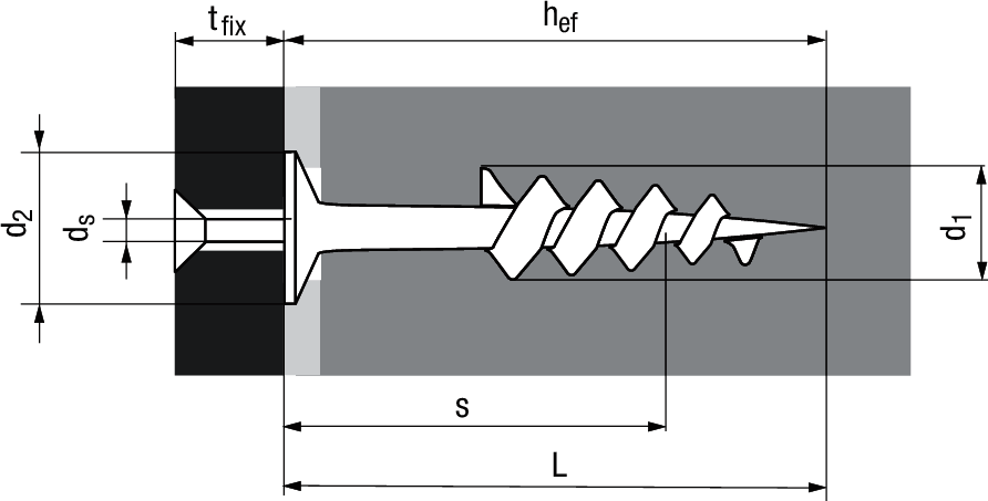 TOX Dämmstoffdübel ISOL L= 55mm, Kopf/Gewinde-Ø 33mm/24mm, SW12 - Diverse Dübel