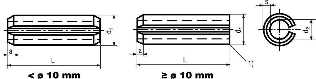 Spannstift geschlitzt schwer INOX BN337 3x10 - Bossard Schrauben