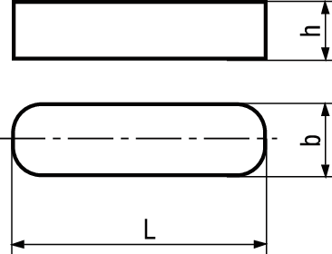 Federkeile Form A rundstir St BN870 DIN6885A 20x12x125 - Bossard Schrauben