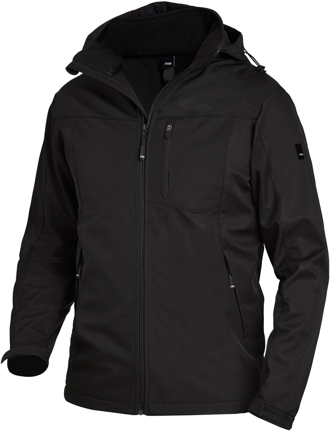 FHB JANNIK Softshelljacke schwarz-RV schwarz Gr. 5XL - Textilien