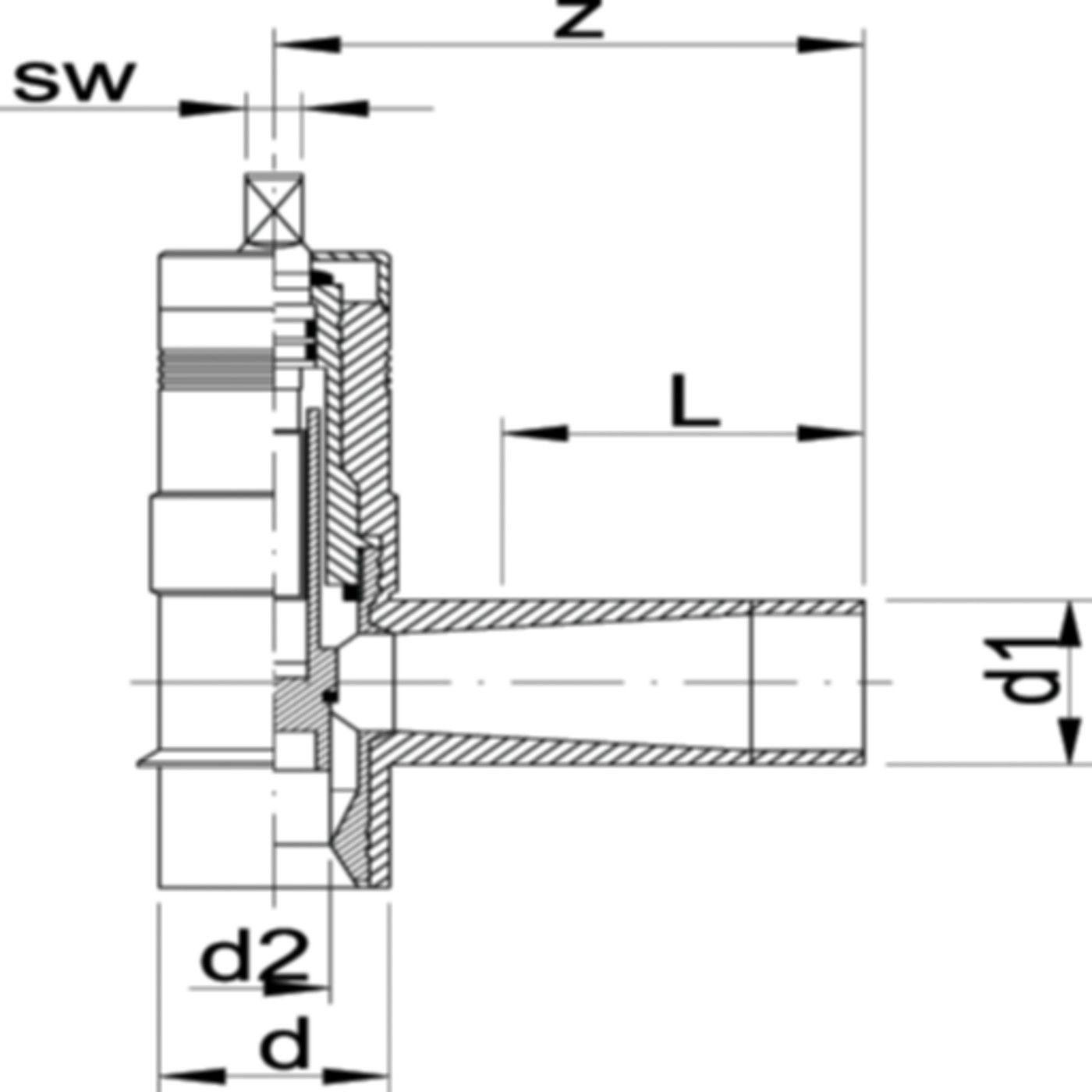 ELGEF Ventil-T PN 16 (Karton à 5 Stk.) d 63/63mm 193 281 606 - ELGEF Plus Elektroschweissfittinge